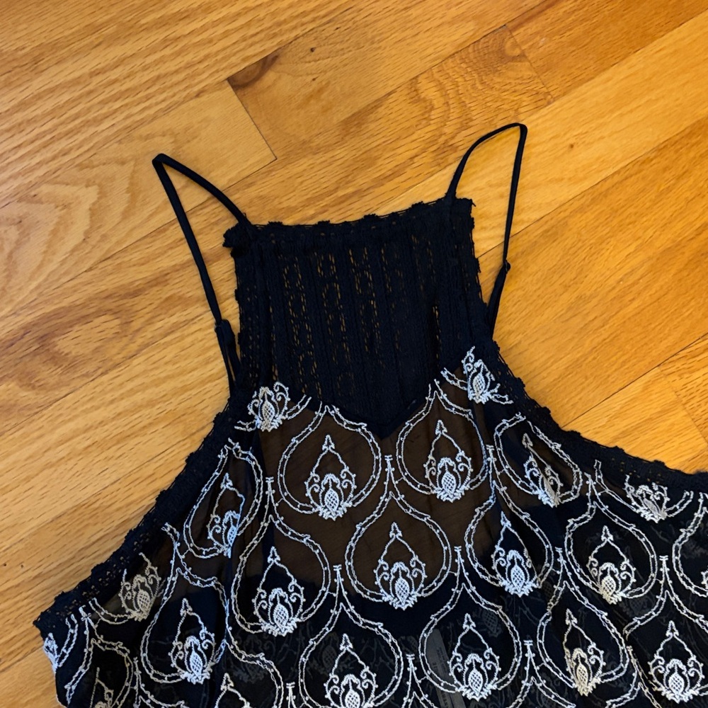 Anthropologie Black and White Lace Dress - Picture 3 of 5